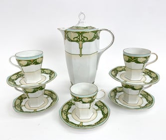 MORITZ ZDEKAUER AUSTRIAN PORCELAIN TEA SET