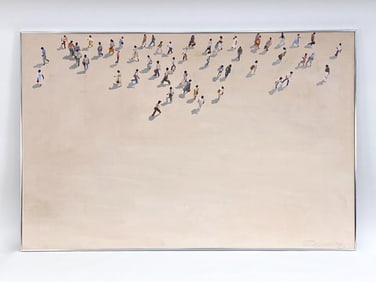 YIGAL ZEMER (B. 1938) LARGE A/C PAINTING