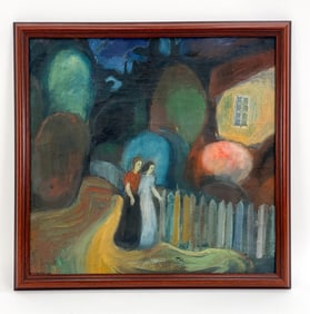 20TH C. STYLE OF EDVARD MUNCH O/C PAINTING