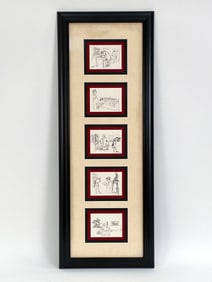 AARON SOPHER (1905-1975) SET OF PEN/INK DRAWINGS