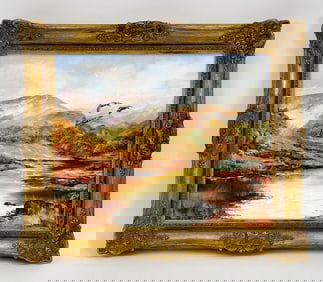 K. DAVOLI LANDSCAPE PAINTING O/C