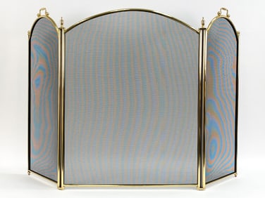 CONTEMPORARY BRASS FIRE SCREEN