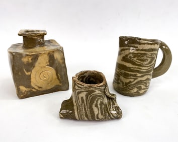 STYLE OF STEVE ABEE SWIRL STUDIO POTTERY