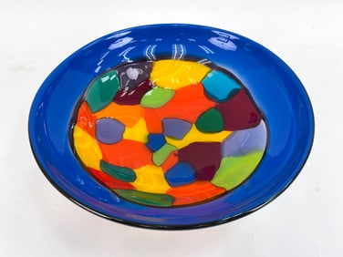 MAUREEN WILLIAMS STUDIO ART GLASS BOWL C. 1994
