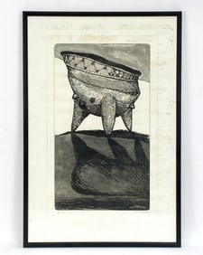 CONTEMPORARY 'VOTIVE BOWL' 1992 ETCHING
