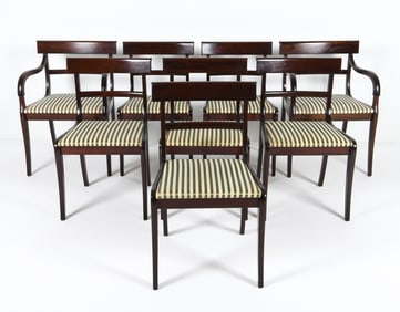 (8) DANISH MAHOGANY DINING CHAIRS