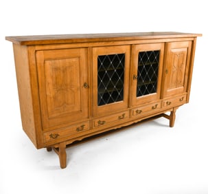 HENNING KJAERNULF DANISH OAK SIDEBOARD C. 1970S