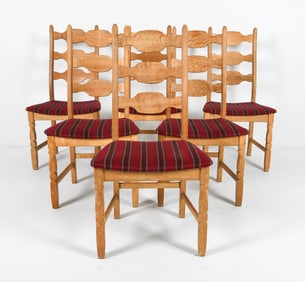 ATTR. HENNING KJAERNULF DANISH OAK DINING CHAIRS