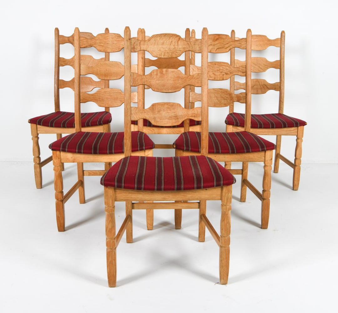 ATTR. HENNING KJAERNULF DANISH OAK DINING CHAIRS (1 of 18)