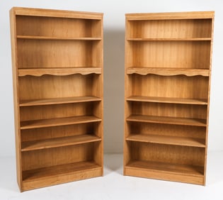 PAIR OF DANISH OAK BOOKCASES C. 1970S