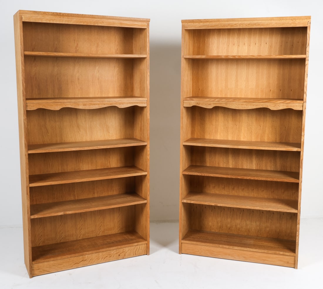 PAIR OF DANISH OAK BOOKCASES C. 1970S (1 of 16)