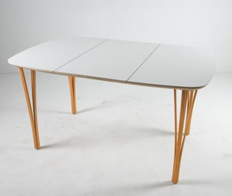 HASLEV BEECH EXTENDING DINING TABLE
