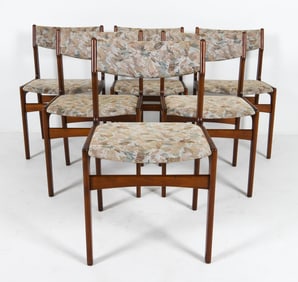 (6) ERIK BUCH DANISH BEECH DINING CHAIRS