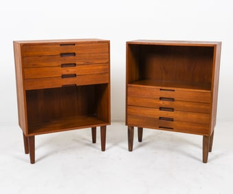 (2) KJAERNULF DESIGN DANISH TEAK SIDE CHESTS