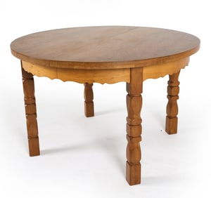 KJAERNULF STYLE DANISH OAK EXTENDING DINING TABLE