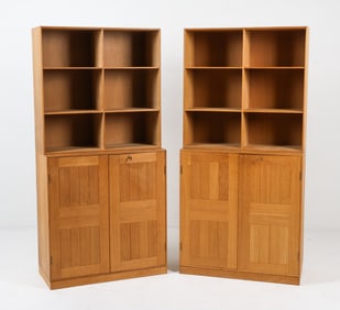 PAIR OF MOGENS KOCH DANISH OAK CABINETS C. 1960S