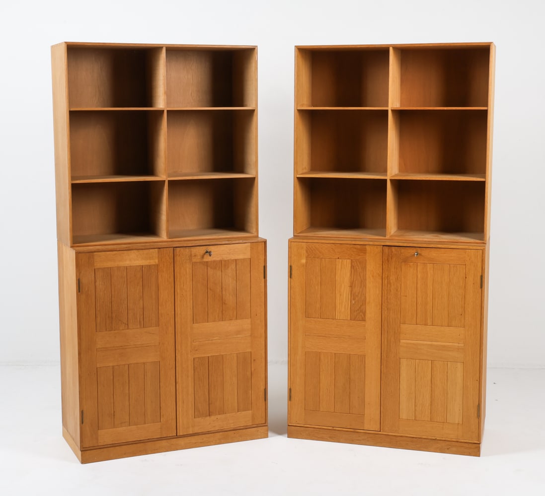 PAIR OF MOGENS KOCH DANISH OAK CABINETS C. 1960S (1 of 16)