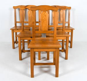 (6) SCANDINAVIAN PINE DINING CHAIRS C. 1970S (1 of 14)
