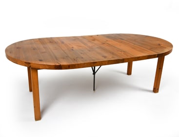 DANISH EXTENDING PINE DINING TABLE C. 1970S