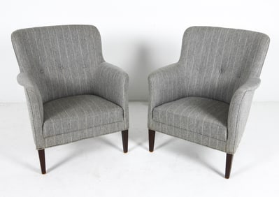 PAIR OF FRITS HENNINGSEN DANISH LOUNGE CHAIRS