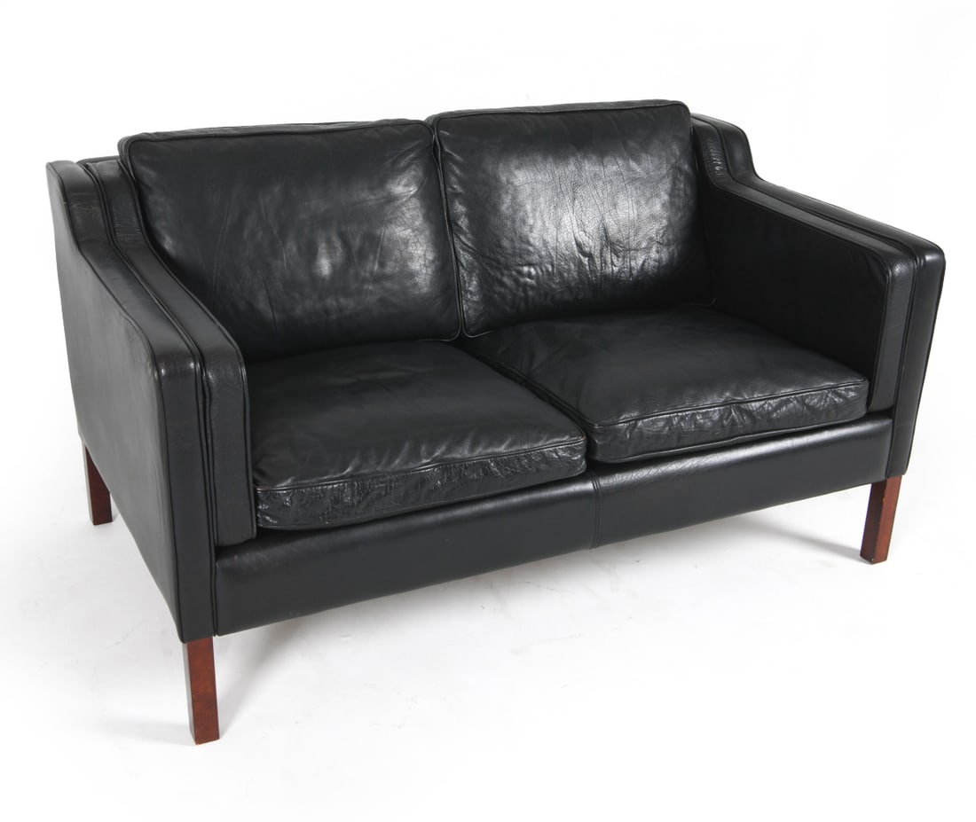 BORGE MOGENSEN STYLE DANISH LEATHER SOFA (1 of 15)
