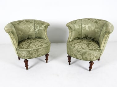 ART DECO STYLE SCANDINAVIAN TUB CHAIRS C. 1940S