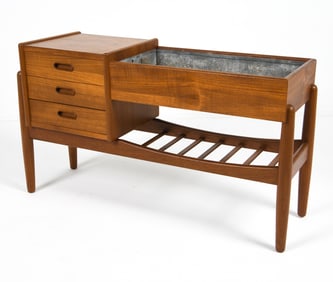 DANISH TEAK CHEST PLANTER C. 1960S