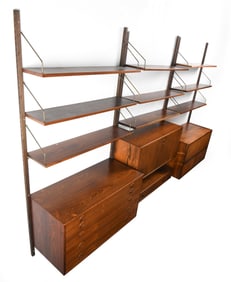 SCANDINAVIAN ROSEWOOD WALL UNIT C. 1970'S