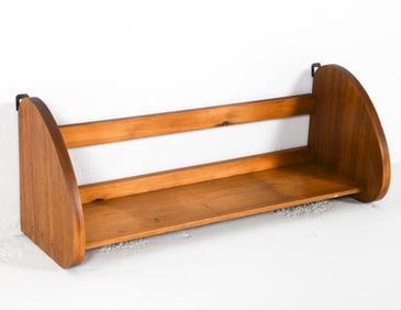 SCANDINAVIAN PINE & TEAK WALL SHELF C. 1970S