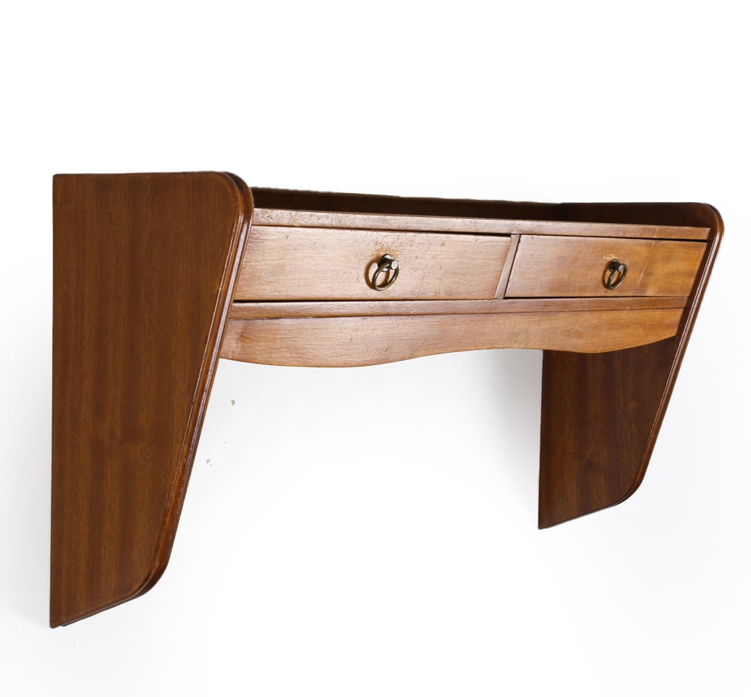 SCANDINAVIAN MAHOGANY WALL SHELF C. 1970S (1 of 13)