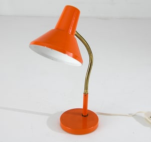 DANISH ADJUSTABLE METAL DESK LAMP C. 1970S