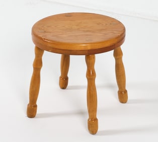 VINTAGE SCANDINAVIAN RUSTIC PINE MILK STOOL
