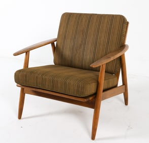 HANS WEGNER STYLE TEAK LOUNGE CHAIR C. 1970S