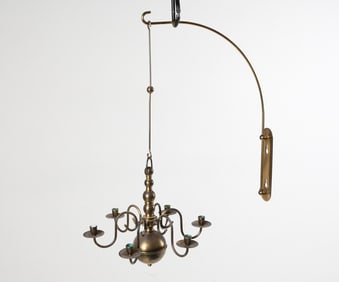 SCANDINAVIAN BRASS HANGING CANDLE SCONCE