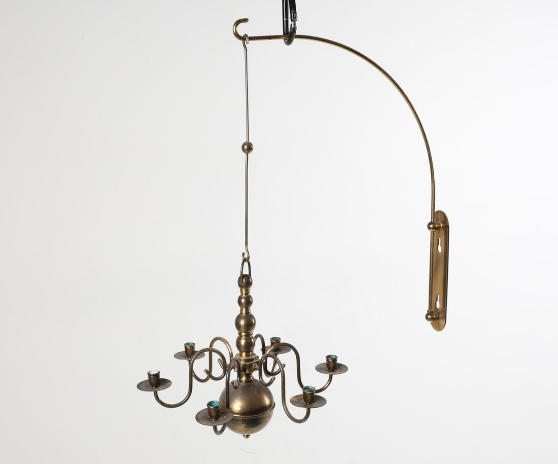 SCANDINAVIAN BRASS HANGING CANDLE SCONCE (1 of 14)