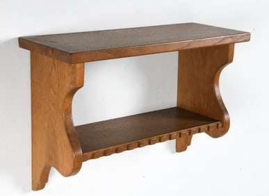 DANISH OAK WALL SHELF C. 1970S