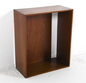 DANISH TEAK FLOATING CUBE SHELF C. 1960S
