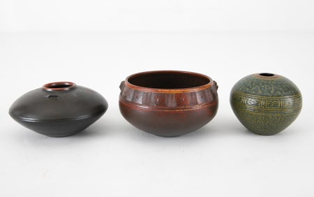 DANISH CERAMIC STUDIO POTTERY GROUPING C. 1970S