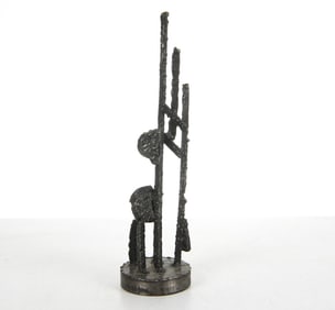 BRUTALIST ABSTRACT IRON SCULPTURE C. 1970S
