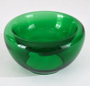 DANISH GREEN ART GLASS BOWL