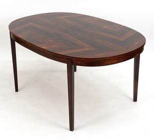 SWEDISH ROSEWOOD EXTENSION DINING TABLE, C. 1960S