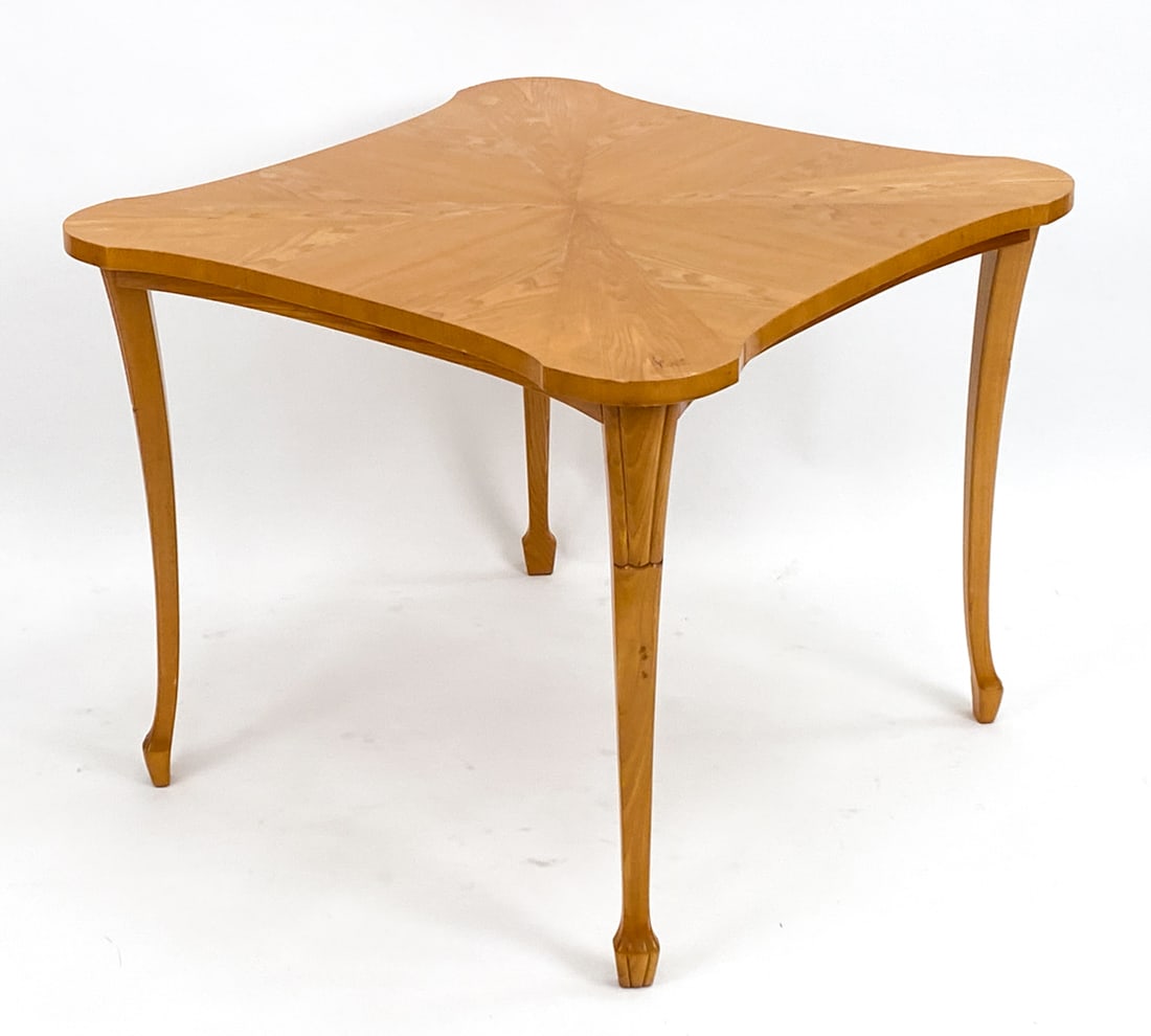 SWEDISH BEECH SIDE TABLE, C. 1940S (1 of 13)