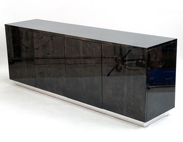 ALDO TURA LACQUERED GOATSKIN SIDEBOARD, C. 1960S