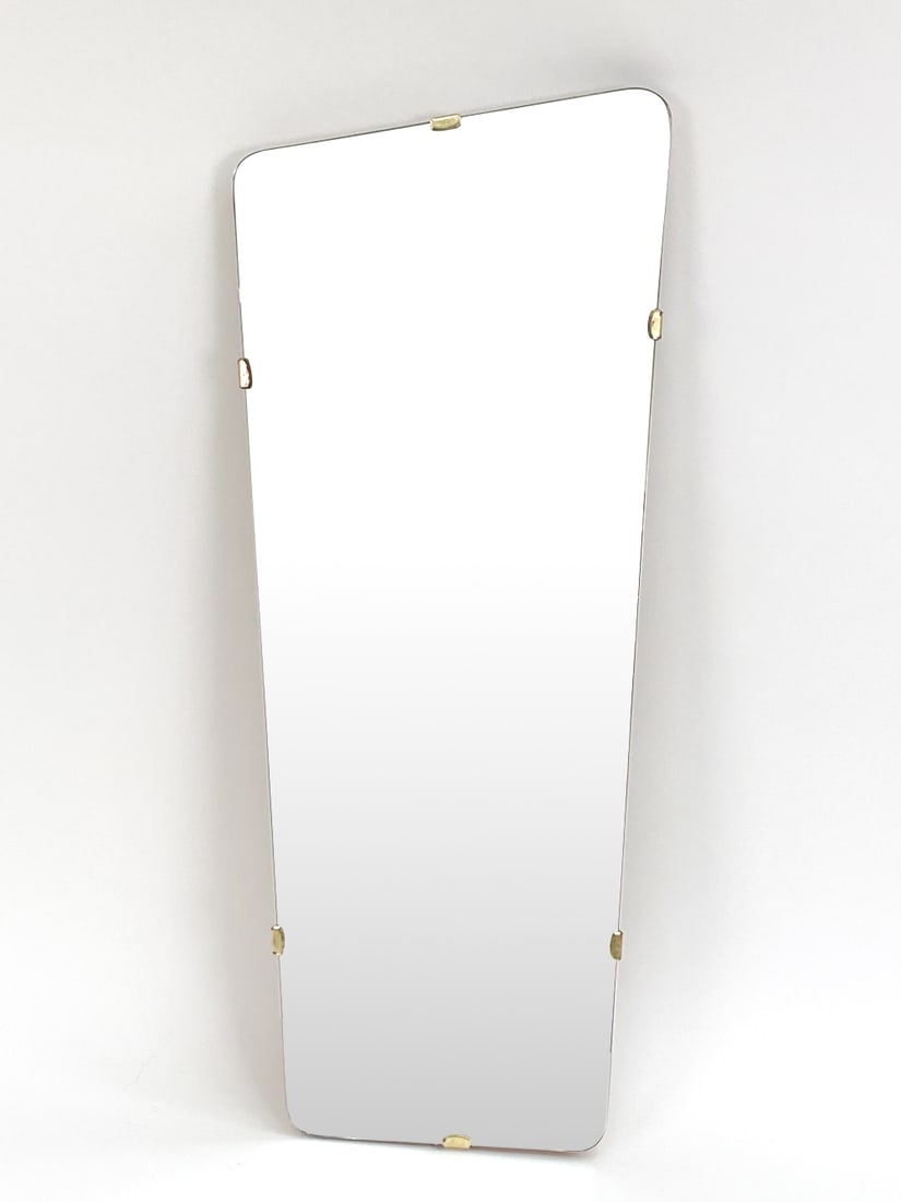DUTCH WALNUT WALL MIRROR, C. 1950S (1 of 5)