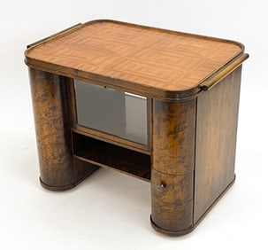 SWEDISH ART DECO WALNUT BAR, C. 1940S