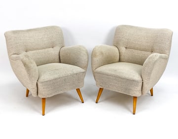 PAIR OF MID-CENTURY SWEDISH LOUNGE CHAIRS