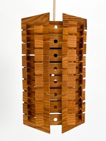 SWEDISH PINE PENDANT LIGHT, C. 1970S