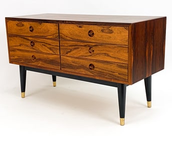 BROUER STYLE DANISH ROSEWOOD CHEST OF DRAWERS