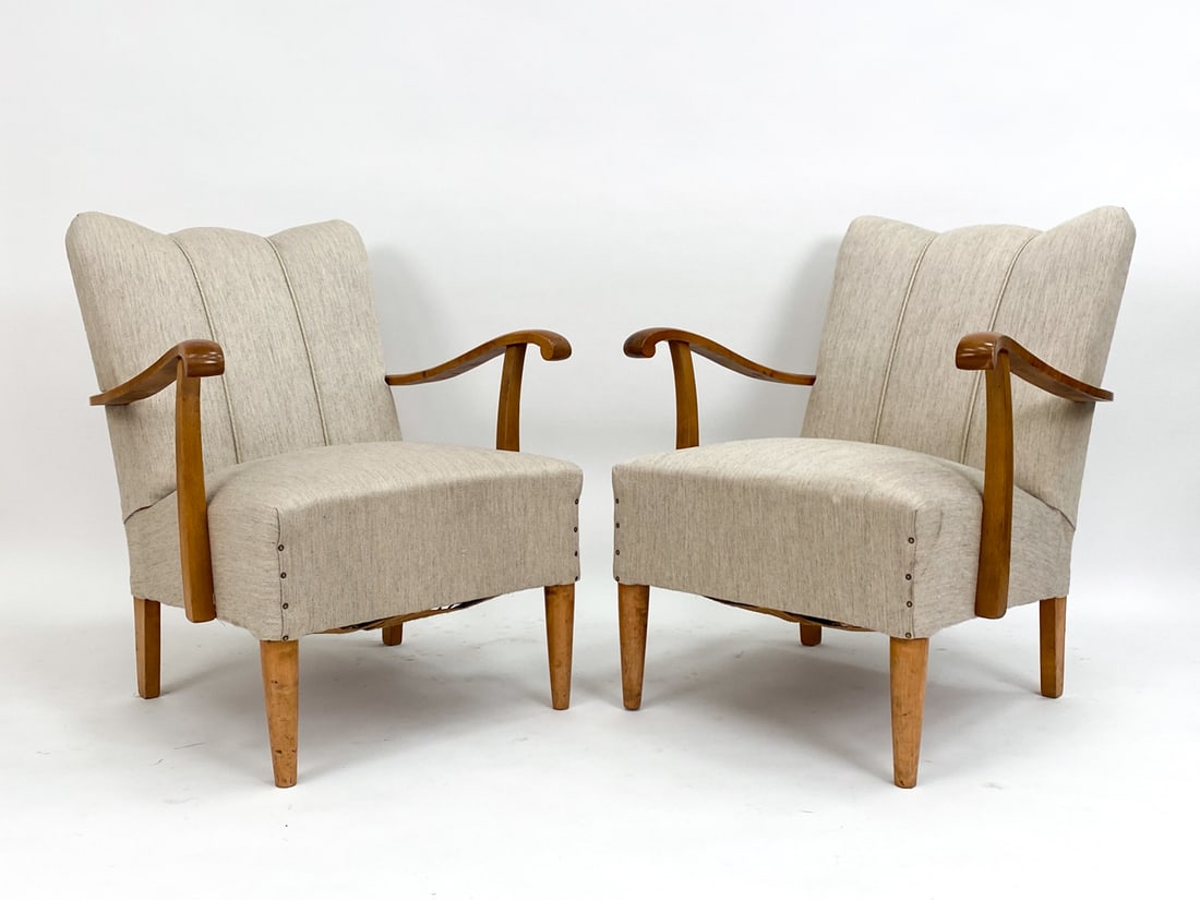 PAIR OF MID-CENTURY SWEDISH LOUNGE CHAIRS (1 of 12)