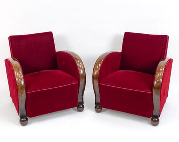 PAIR OF SWEDISH ART DECO CLUB CHAIRS, C. 1930S
